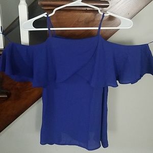 Elodie XS royal blue off the shoulder blouse